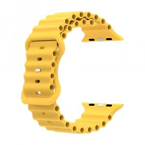 Ремешок Wepro Ocean для часов Apple Watch 42 мм, 150-220 мм, желтый