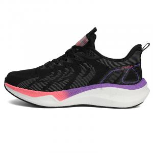 Женские кроссовки с низкой подошвой, устойчивые к истиранию и амортизации Camssoo, Black Purple Pink