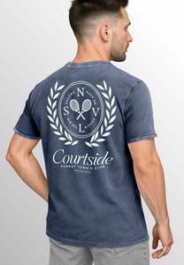 Футболка с принтом VINTAGE BACK TENNIS CLUB Neverless, синий