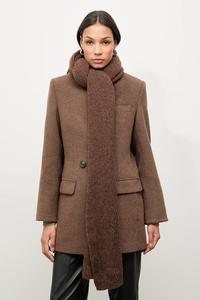 Шарф из мериносовой шерсти Answear.Lab, коричневый