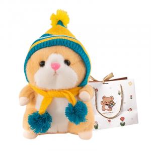 Плюшевая кукла милый золотистый медвежонок Mongoose высота 25см/30см OU DI PIG, желтый