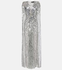 Коктейльное платье Золотая лихорадка с пайетками Jenny Packham, Ammonite