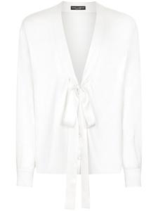Dolce & Gabbana рубашка с бантом, белый