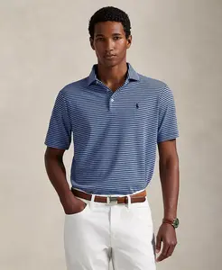 Мужская классическая поло из мягкого хлопка Polo Ralph Lauren, синий