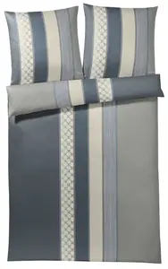 Чехол для подушки из мако-сатина с градиентом "Васильковый" (одинарный), цвет "Глубокий уголь", размер 40/80 JOOP!