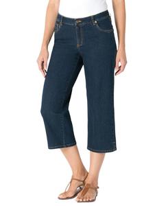 Женские джинсы-капри Within Stretch Denim с пятью карманами Woman Within, Indigo