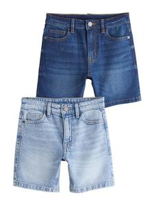Next Джинсовые шорты Regular в светло-голубом и темно-синем цветах