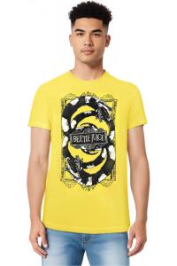 Футболка Beetlejuice We Got Worms с коротким рукавом для взрослых Gildan, желтый