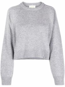 Loulou Studio укороченный джемпер с отделкой в рубчик, серый