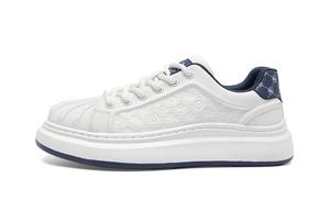 HLA Мужские низкие скейтбордские кроссовки бело-синие, цвет White Blue