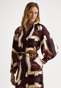 Платье Lauren Ralph Lauren Petite EQUESTRIAN-PRINT TWILL MIDI SHIRTDRESS, Navy/Cream/Multi-Coloured