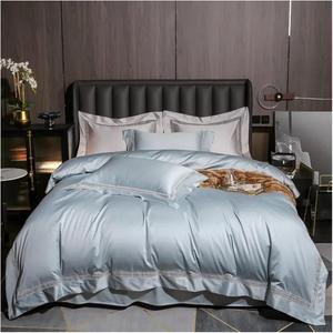 YIZUFU Комплект постельного белья из египетского хлопка с ажурной вышивкой