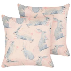 Декоративные подушки набор из 2-х штук Beliani, розовый