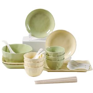 Набор посуды Kawasimaya, зеленый/бежевый, 29 предметов 6 персон