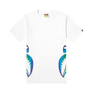 Футболка BAPE Rainbow Side Shark Tee 'White', белый
