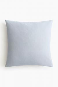 Наволочка H&M Cotton, 50X50 см, серо-голубой