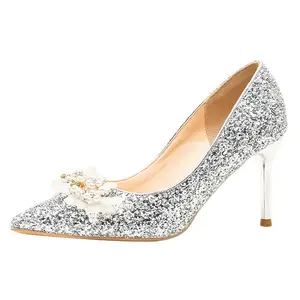 GOSO Серебряные туфли на шпильке для женщин, цвет Silver