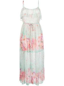 TWINSET длинное платье с принтом, зеленый
