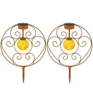 Globo Lighting Уличный светодиодный светильник на солнечных батареях, металлический, ржаво-коричневый