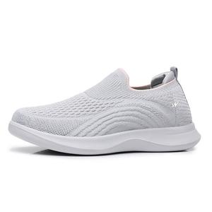 Женские повседневные кроссовки Flyknit низкие с противоскользящей подошвой и износостойкие DOUBLE STAR 88, серый