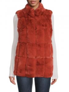 Жилет Стеганый BELLE FARE из искусственного меха, sienna