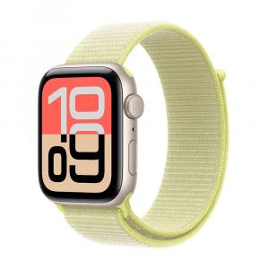 Умные часы Apple Watch SE 3, 2025 (GPS), 44 мм, Starlight Aluminum Case/Textile Neon Yellow Sport Loop