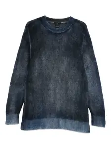 Начесанный свитер с круглым вырезом Avant Toi, синий