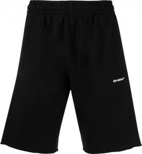 Спортивные шорты Off-White Wave Outline Diag Sweatshorts 'Black/White', черный