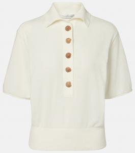 Топ из хлопковой смеси Sundial Shell Christopher Esber, белый