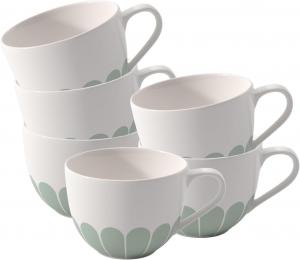 Набор чашек кофейных Villeroy & Boch Fleur Couleur, 6 предметов, 160 мл, зеленый