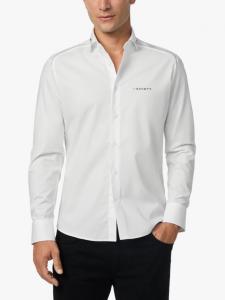 Спортивная рубашка с длинными рукавами из хлопковой смеси Hackett London, Optic White