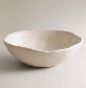 Декоративная чаша Zara Home Irregular Ceramic, 9 см, бежевый