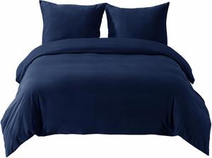 Комплект постельного белья Bedsure из 3 предметов, 155х220 см, темно-синий