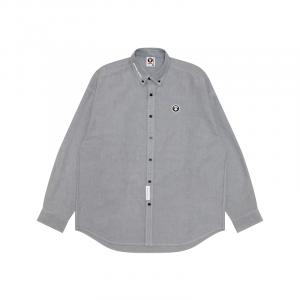 Рубашка с длинными рукавами и нашивкой с логотипом A Bathing APE Aape, черный