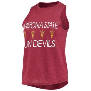 Женский комплект для сна с майкой и брюками Concepts Sport Maroon/Gold Arizona State Sun Devils Team