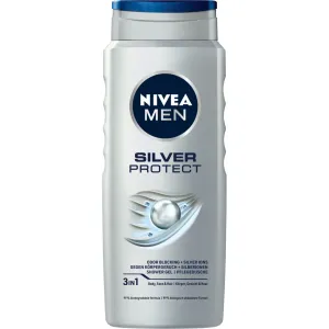 Nivea MEN Silver Protect гель для душа для тела, лица и волос с антибактериальной формулой с ионами серебра, 500 мл
