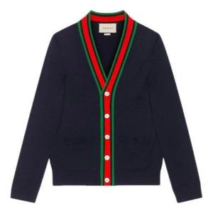 Кардиган Gucci Knit Wool Cardigan 'Blue' 576806-XKAUL-4548, темно-синий