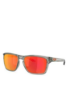 Солнцезащитные очки Sylas Rectangular, 57 мм Oakley, серый