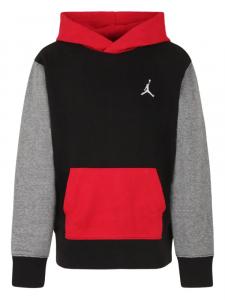 Толстовка с капюшоном и панельным дизайном Jordan Kids, черный