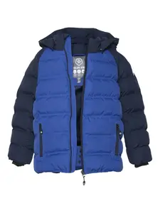 Пуховик с капюшоном COLOR KIDS, синий