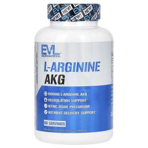 L-аргинин AKG, 1000 мг, 120 растительных капсул (500 мг на капсулу) Evlution Nutrition