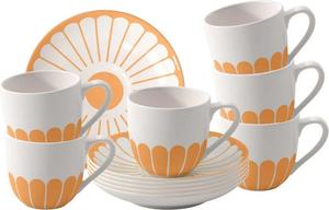 Набор чашек кофейных Villeroy & Boch Fleur Couleur, 12 предметов, 70 мл, желтый