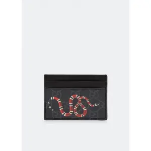 Картхолдер GUCCI Kingsnake print GG Supreme card holder, принт