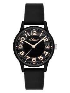 s.Oliver Аналоговые часы в черном цвете