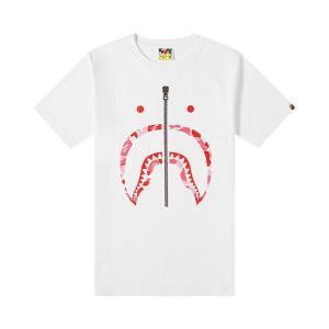 Футболка BAPE ABC Camo Shark Tee 'White/Pink', белый
