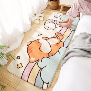 Dajiang Ковер 60х180 см для спальни/гостиной/балкона, прямоугольный напольный коврик Rainbow Jump