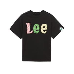 Короткая футболка с v-образным вырезом для детей Lee, черный