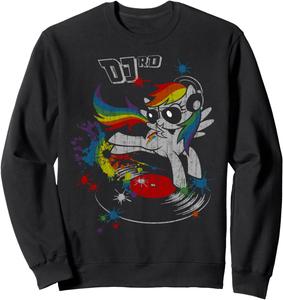 Американская толстовка My Little Pony Rainbow Dash DJ RD 01, черная