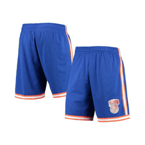 Мужские синие шорты new york knicks 1991 hardwood classics 75th anniversary swingman Mitchell & Ness, синий