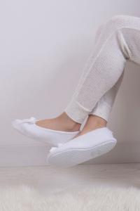Женские балетки Isotoner из махровой ткани Totes, белый